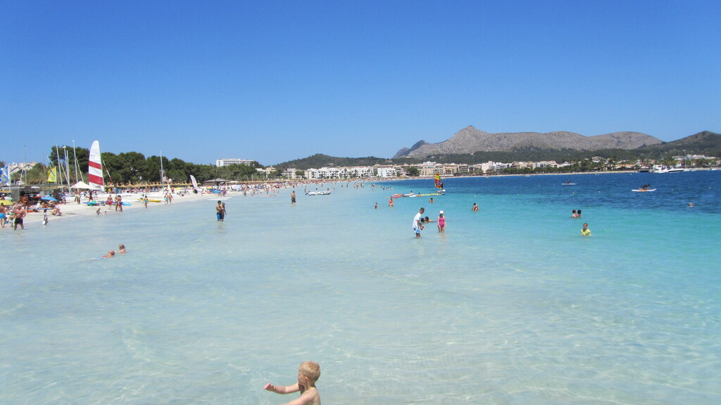 plaża, playa de alcudia, majorka