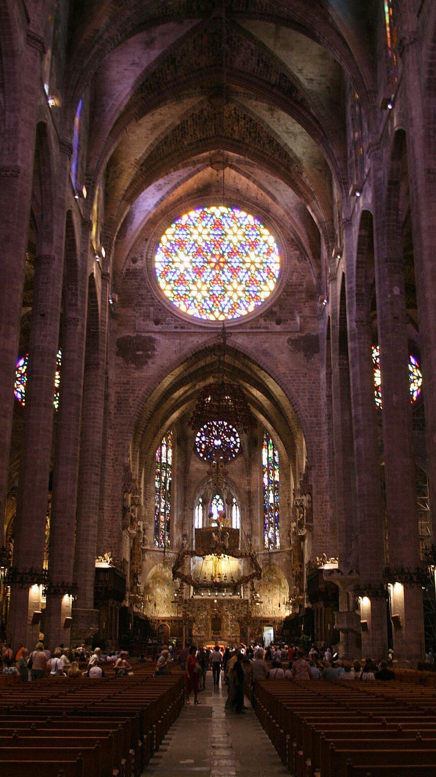 wnętrze katedry la seu, palma de mallorca