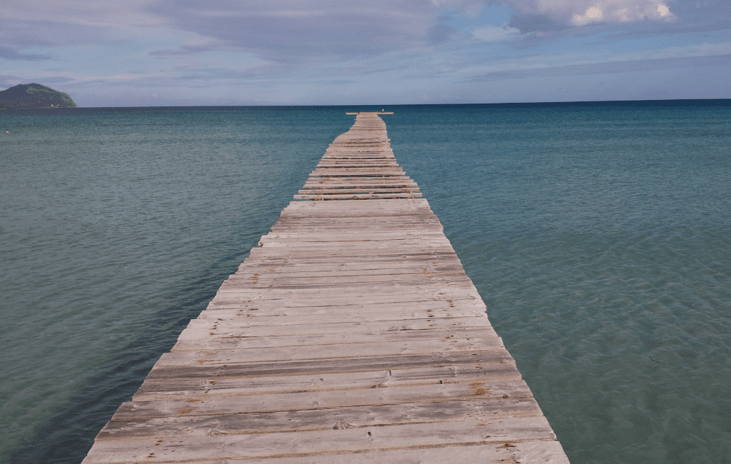 Molo przy plaży, Playa de Muro, Majorka