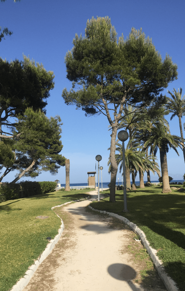 wejście na plażę, Playa de Muro, Majorka